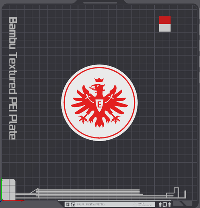 unidad frankfurt portavasos by 5kyrunn3r arte señales logos bundesliga untersetzer ams listo fútbol logo firmar 3d print model - Mito3D