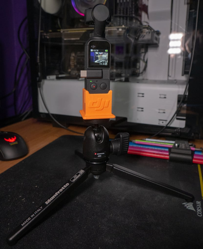 dji osmo pocket tripod mount base by firworks hobby & diy video photography videography studio 3d print model - Mito3D