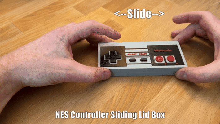 nintendo nes controlador diapositiva caja escritorio organizador by limones casa oficina juego batterie fusión 360 envase almacenamiento 3d print model - Mito3D