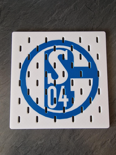 ikea skadis schalke 04 logo remixed by nobody28 tools organizers ikeaskadis schalke04 3d print model - Mito3D