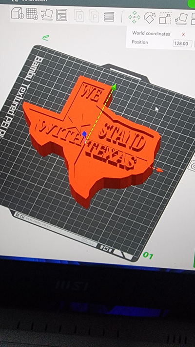 we stand texas by mayfire design art signs & logos filamentswap 2d multi color swap freedom sign logo 3d print model - Mito3D