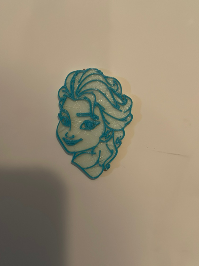 elsa magnete by goldiesvinyl domestico arredamento congelato disney principessa 3d print model - Mito3D