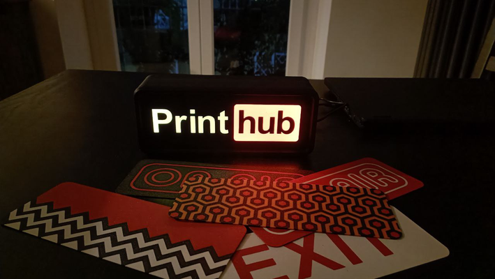 impresión cubo firmar caja ligera intercambiable plato by rky 91 arte señales logos ligero arte personalizado cambio led ledsign diseño centro señalización led rgb 3d print model - Mito3D