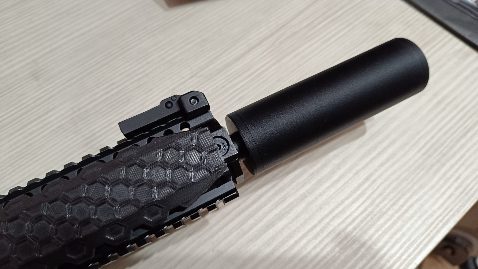 3 parti 125mm airsoft silenziatore soppressore by deividp9519 passatempo fai sport all'aperto accessori airsoftsilenziatore 14ccw 3D print model - Mito3D