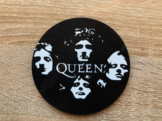 quenn coaster by jakubhroch art signs & logos queen band 3d print model - Mito3D