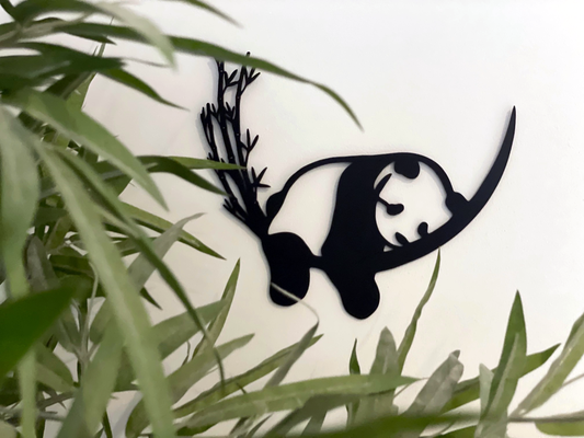 panda wall art by stag 3d household decor stencil safari animal print wildlife frame silouette 3d print model - Mito3D