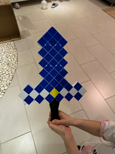 minecraft espada by aziz1386 brinquedos jogos item mincraft expansível 3d print model - Mito3D