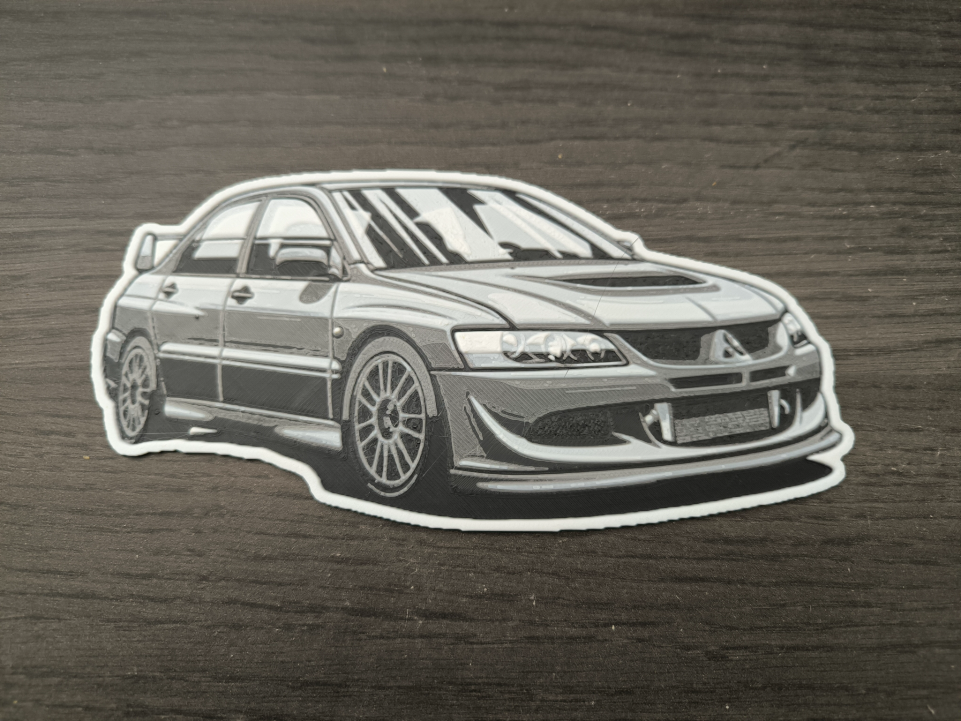 mitsubishi lancer evo 8 hueforge by hunterabcz art 2d vehicle car evolution 3D print model - Mito3D