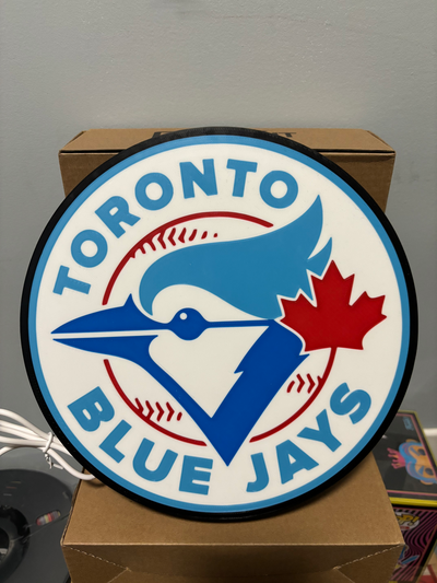 toronto blau jays licht box by zukunft kanada kunst zeichen logos baseball 3d print model - Mito3D