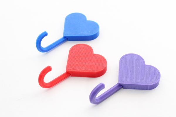 decorative heart hook by makidev household decor love valentine hanger crafting 3d print model - Mito3D