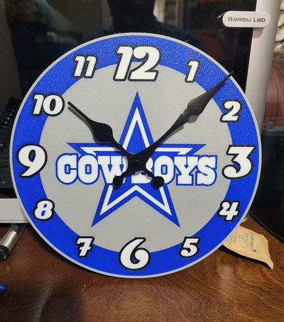 dallas vaqueros reloj by bromigo77 arte señales logos nfl deportes fútbol logo 3d print model - Mito3D