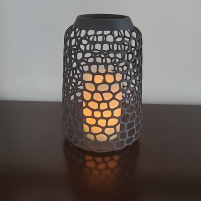 voronoi led kerze halter unterstützung by bert owen generativ 3d modell my vase 3d print model - Mito3D