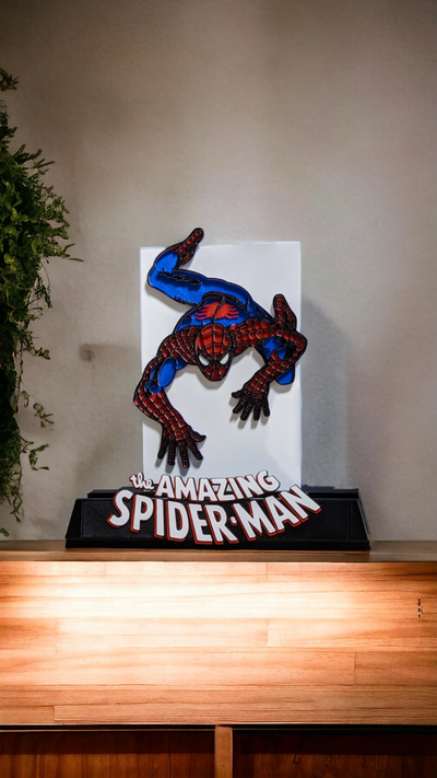 tolle spider stand by stehaufmunter haushalt dekor comic bücher cgc benotet platte spidergwen meilen moral kobold bambu giftidea buch mmu mauer montieren drucken ort 3d print model - Mito3D