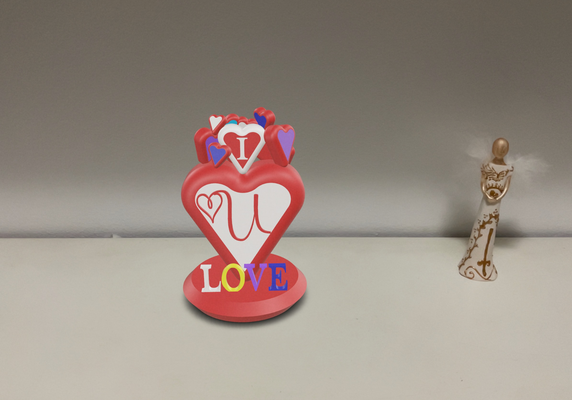 love hearts by luckyshot household decor heart gift i sculpture vday valentine valentinesday birthday 3d print model - Mito3D