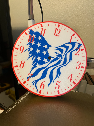 aigle l'horloge by mwhatch417 ménage décor drapeau 3d print model - Mito3D