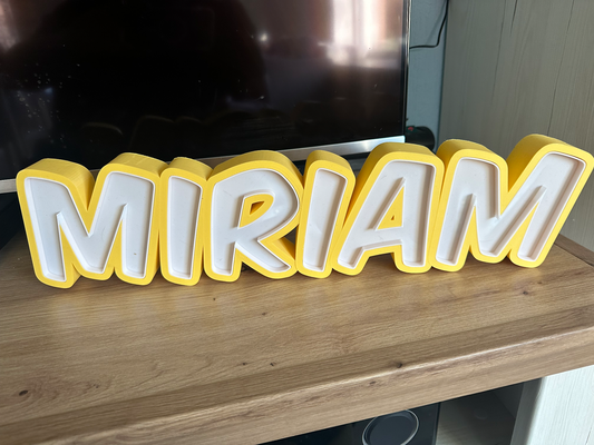 namelamp namenslampe miriam by network281293 household decor 3d print model - Mito3D