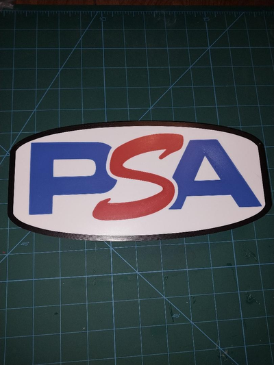 psa logo led lightbox by jbalicki10 art signs & logos baseball football basketball 3d print model - Mito3D