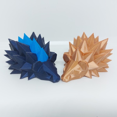 cute hedgehog - poly supportless by macroglossum art sculptures lowpoly animal figurine adorable lowpolyanimal hedgehogs 3d print model - Mito3D