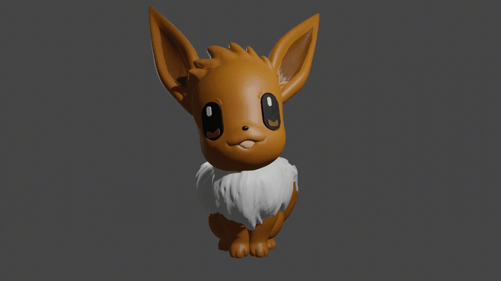 eevee in múltiplo partes by luckboxcardsandcollectables brinquedos jogos personagens pokémon revelação 3d print model - Mito3D