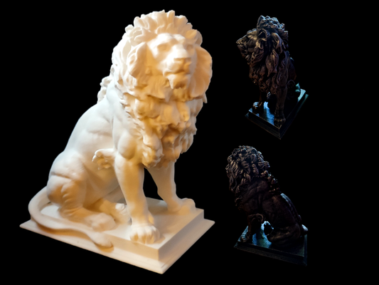 leone at palazzo in vienna scansione mondo remixato by classico 2 5 arte sculture scultura museo animale selvaggio 3d print model - Mito3D