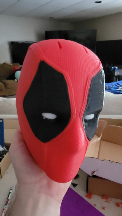 deadpool ams knife pen card holder & stash spot remixed by ksp420 props cosplays dead pool knifeblock block kitchen marvel ksp head headbust bust hairdresser 510 thread business hidden 3d print model - Mito3D