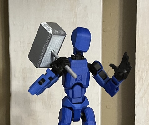 kukla 13 thors çekiç yeniden karıştırılmış by kaleb08 oyuncaklar oyunlar karakterler 3d print model - Mito3D