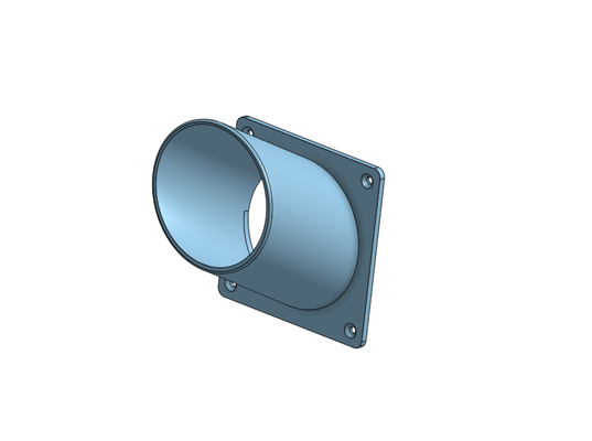 abluftschlauch halterung auspuff schlauch halter unterstützung 70mm by lesezeichen hinaus werkzeuge adapter abluft schlauch schlauchhalter laser cutter organisation organisieren schlauchfuehrung halfter schlauchführung 3d print model - Mito3D