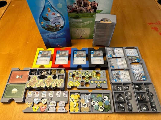 ark nova marine worlds insert by hextra toys & games board boardgames boardgame boardgameaccessories boardgameinserts boardgameinsert boardgameorganizer boardgamecomponents boardgamesinlay arknova 3d print model - Mito3D