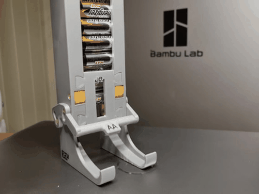 mechanical battery dispenser tower by kg3dee household office holder storage aa container 3d print model - Mito3D