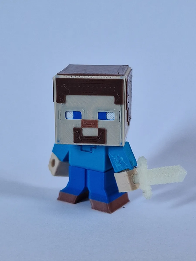minecraft steve color by layer tschafer miniatures gamer 3d print model - Mito3D
