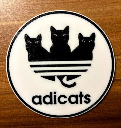 adicats coaster by undi23 generative 3d model my sign cat funny 3d print model - Mito3D