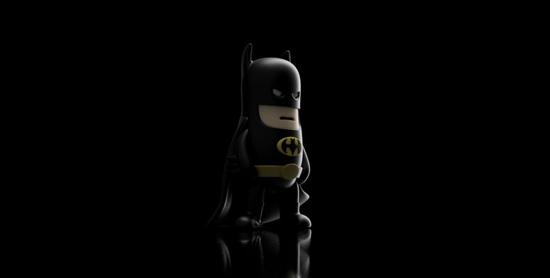 mini batman by wekster arte sculture i fumetti dccomics figurina 3d print model - Mito3D