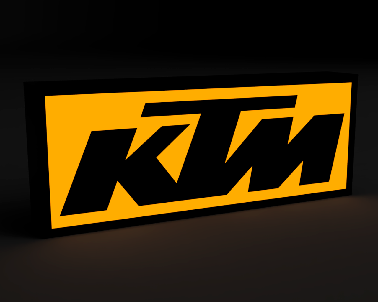 ktm box lightbox led lamp by 3dacores art signs & logos ktmracing motocycle moto 3D print model - Mito3D