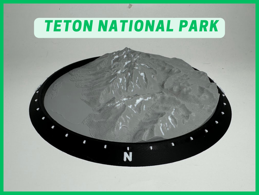 großartig teton national park klein topo 3d by 3dfolio bildung geographie usa us topografisch terrain 3d print model - Mito3D