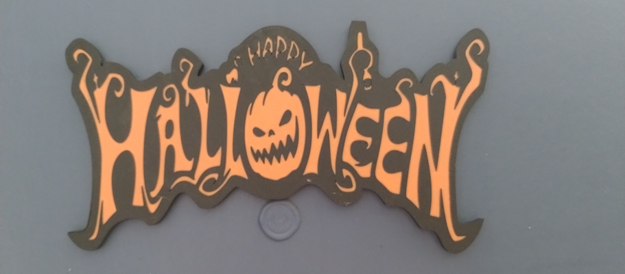 halloween sign by kalons kreations art signs & logos halloweendecor halloweendecoration signage homedecorations 3d print model - Mito3D