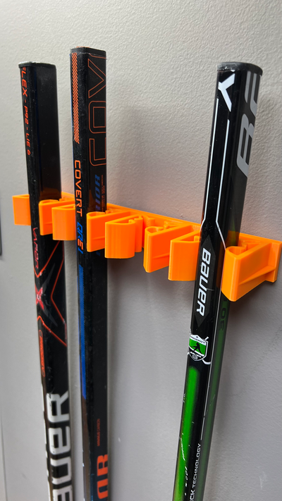 bastone dai un'occhiata hockey staffa by dion1231 utensili organizzatori montare parete 3d print model - Mito3D