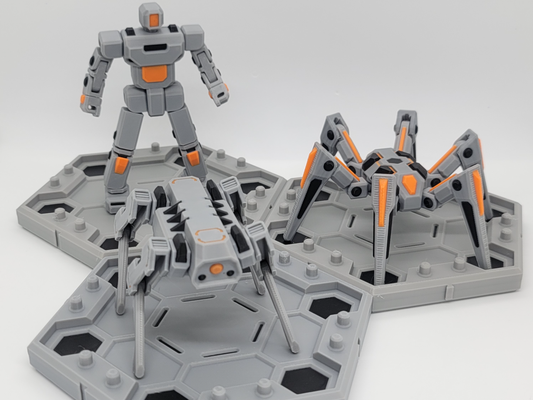 3dp rns hexa temel ayakta durmak v1 0 by oyuncaklar oyunlar karakterler 3dprns robot mecha mekanik mafsallı 3d print model - Mito3D