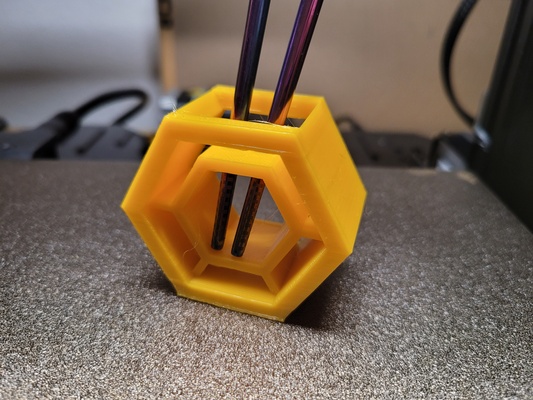 hexa chopstick kulp destek by sonsuz yatak ev halkı modeller altıgen yemek çubukları çubuğu çubuk tutucusu 3d print model - Mito3D