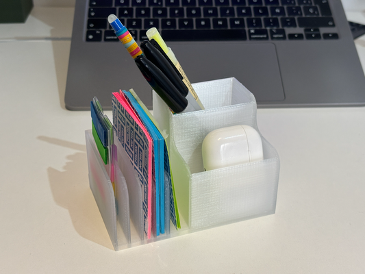 stift halter unterstützung post it veranstalter by danibautistafernandez haushalt büro veröffentliche post stifthalter zubehör marker penorganizer positorganizer ux ui hinweis heimbüro zuhause haus 3d print model - Mito3D