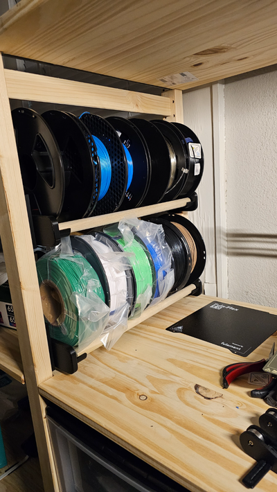 ikea ivar spool storage by tuckers tinkering's 3d printer accessories ikeaivar ikeaivarspool ikeaivarspoolholder ikeaivarspoolstorage spoolstorage 3d print model - Mito3D