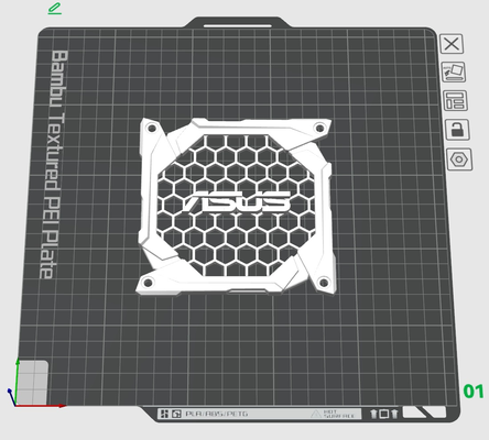 pc asus ventilador cobrir bainha by escamóide passatempo faça tampa 3d print model - Mito3D