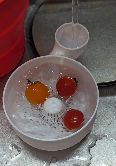 automático vegetal fruta washer apoia montagem requeridos pequeno versão remixado by giskardreventlov casa modelos cozinha máquina lavar cozinhando legumes frutas salada pia 3d print model - Mito3D