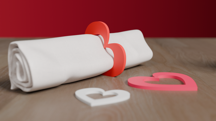 romantico tovaglioli titolare supporto 3 by paolobonidesign domestico festività amore san san valentino cuore 3d print model - Mito3D