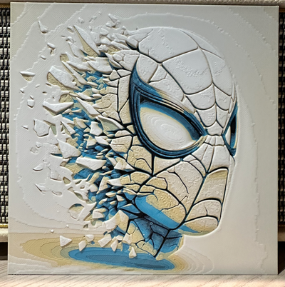 homem aranha arte forja chapéus by lov3d 2d parede 3d print model - Mito3D