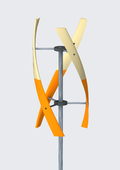 vertical windmill by janne household garden turbine wind 0024 naca0024 3d print model - Mito3D