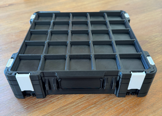 5x5 petg gridfinity almacenamiento caja by pred remezclado pequeño herramientas organizadores apilable almacenaje 3d print model - Mito3D