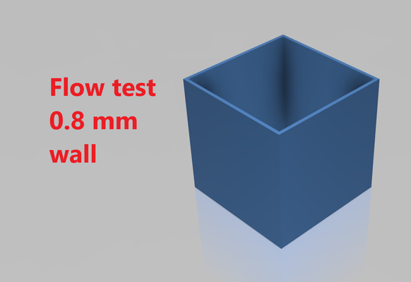 flusso test 0 8 mm parete by tommi 3d stampante modelli 3d print model - Mito3D