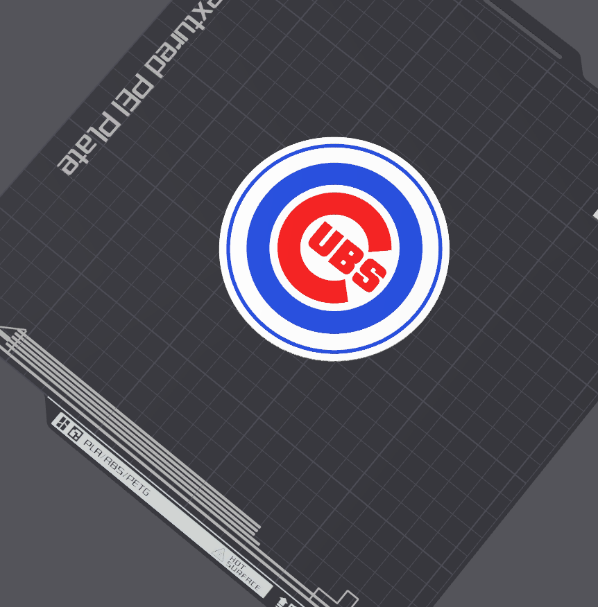 chicago cuccioli sottobicchiere by 5kyrunn3r arte segni loghi mlb maggiore lega baseball america uniti d'america ams pronto logo cartello wrigley campo untersetzer 3D print model - Mito3D