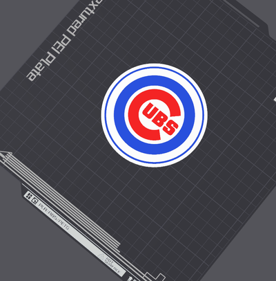 chicago cubs coaster by 5kyrunn3r art signs & logos mlb major league baseball america usa ams ready logo sign wrigley field untersetzer 3d print model - Mito3D