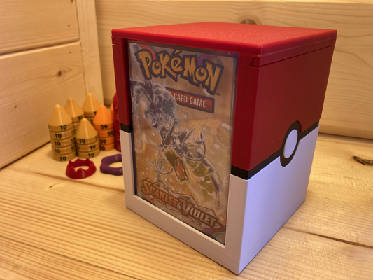 pok mon deck box ball stil stapelbar by warrell72 hobby diy tcg pokémon handel karte würfel deckbox 3d print model - Mito3D